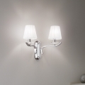 Ideal Lux - Aplique de pared de cristal PEGASO 2xE14/28W/230V cromo brillante