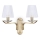 Ideal Lux - Aplique de pared de cristal PEGASO 2xE14/28W/230V dorado