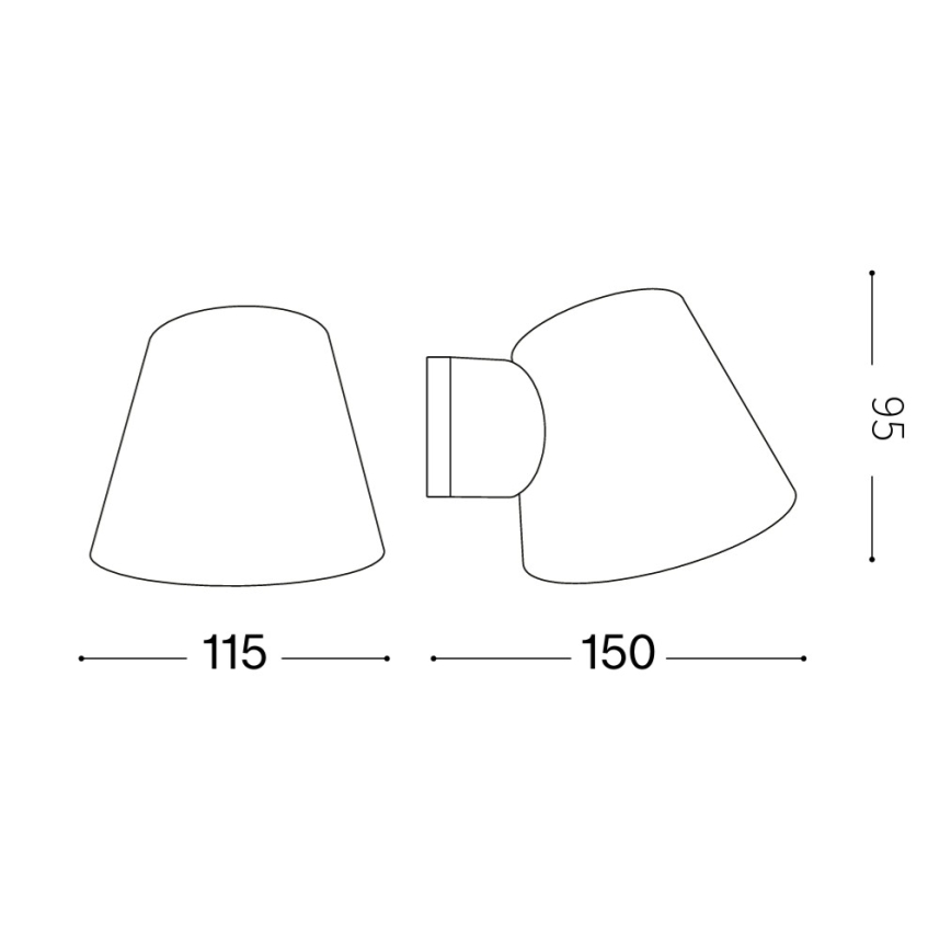 Ideal Lux - Aplique de pared exterior GAS 1xGU10/28W/230V IP43 marrón