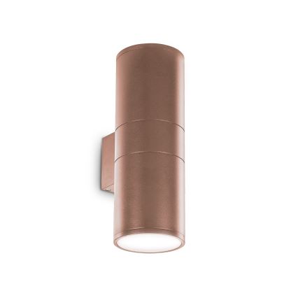 Ideal Lux - Aplique de pared exterior GUN 1xE27/60W/230V 31 cm IP54 marrón
