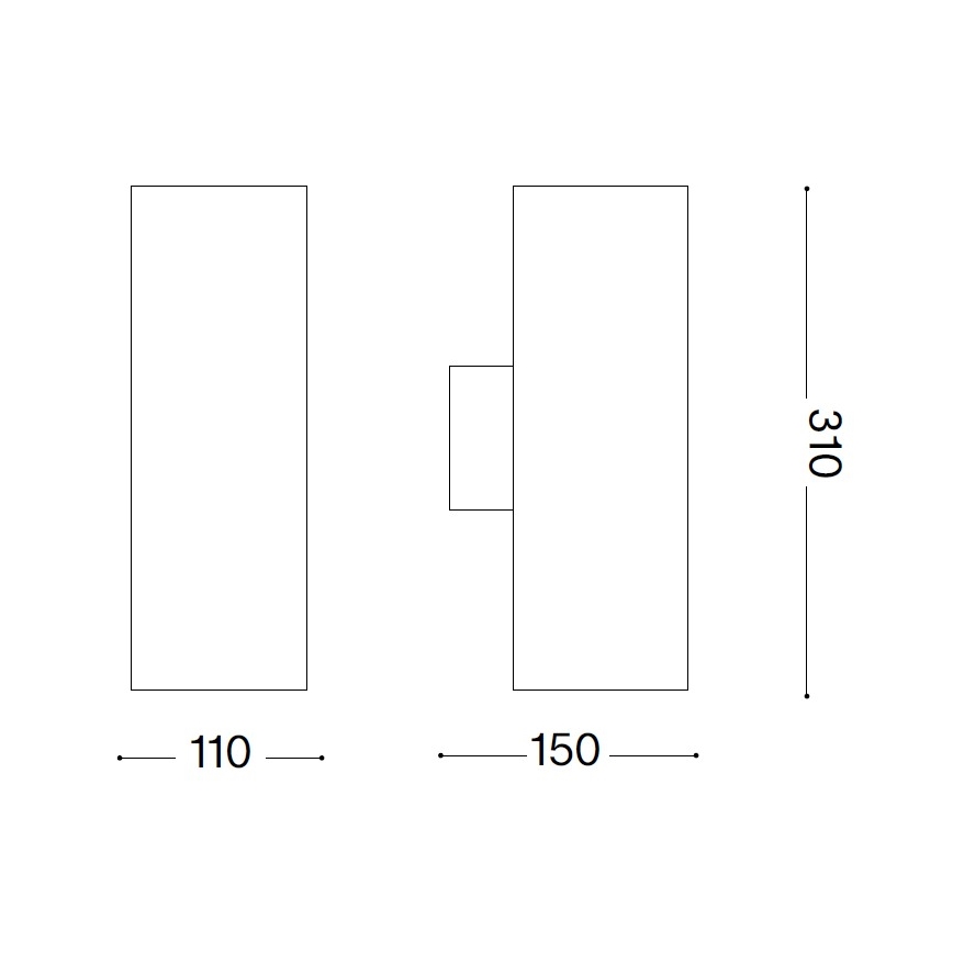 Ideal Lux - Aplique de pared exterior GUN 1xE27/60W/230V 31 cm IP54 marrón