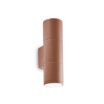 Ideal Lux - Aplique de pared exterior GUN 1xGU10/35W/230V 21 cm IP44 marrón