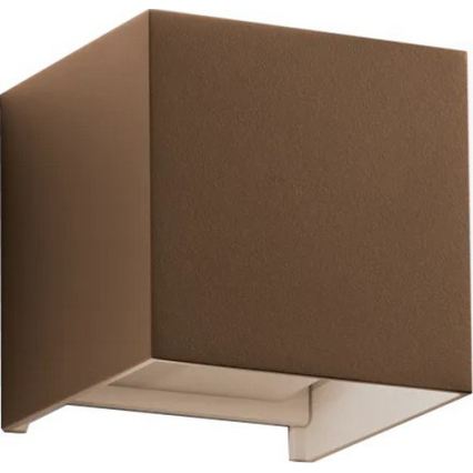 Ideal Lux - Aplique de pared exterior LED ATOM LED/12W/230V CRI 90 IP54 marrón