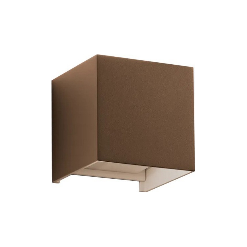 Ideal Lux - Aplique de pared exterior LED ATOM LED/12W/230V CRI 90 IP54 marrón