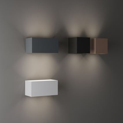 Ideal Lux - Aplique de pared exterior LED ATOM LED/12W/230V CRI 90 IP54 marrón