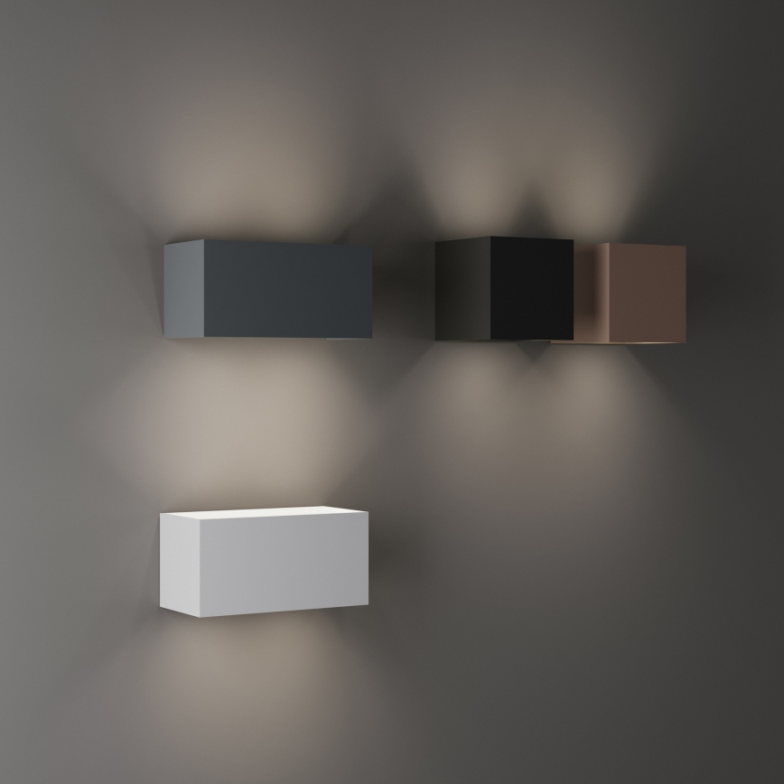 Ideal Lux - Aplique de pared exterior LED ATOM LED/12W/230V CRI 90 IP54 marrón