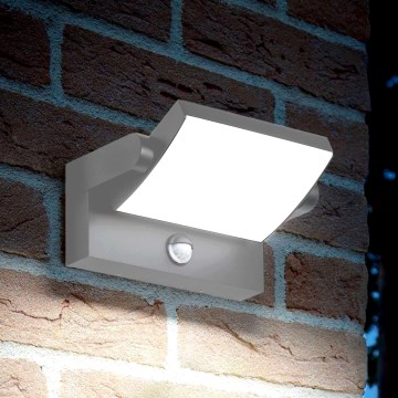 Ideal Lux - Aplique de pared exterior LED con sensor SWIPE LED/21W/230V CRI 90 IP54 blanco