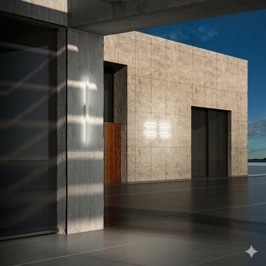 Ideal Lux - Aplique LED de pared para exterior LINEA LED/20W/230V CRI 90 104 cm IP54 blanco