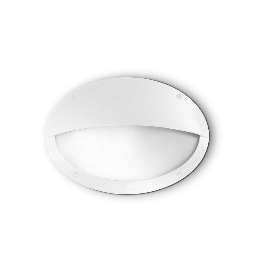 Ideal Lux - Aplique de pared exterior POLAR 1xE27/23W/230V IP66 blanco