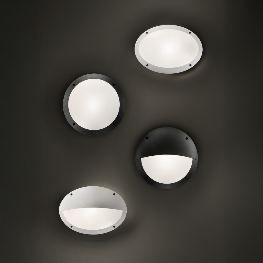 Ideal Lux - Aplique de pared exterior POLAR 1xE27/23W/230V IP66 blanco