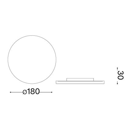 Ideal Lux - Aplique de pared exterior LED PUNTO LED/9W/230V CRI 90 Ø 18 cm IP54 blanco