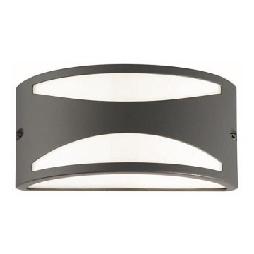 Ideal Lux - Aplique de pared exterior REX 1xE27/60W/230V IP44 antracita