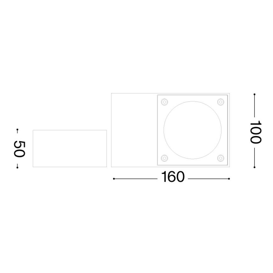 Ideal Lux - Aplique de pared exterior SIRIO 1xGX53/9W/230V IP65 marrón