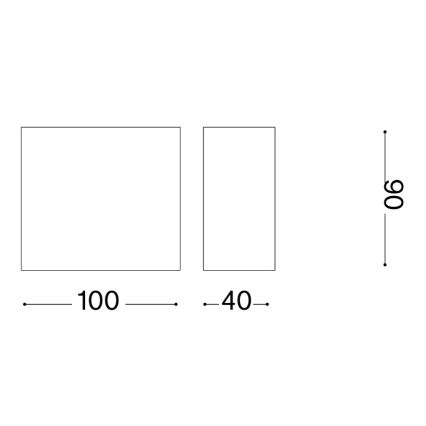 Ideal Lux - Aplique de pared exterior TETRIS 1xG9/15W/230V IP44 marrón