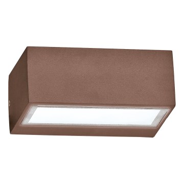 Ideal Lux - Aplique de pared exterior TWIN 1xG9/28W/230V IP44 marrón