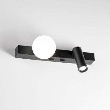 Ideal Lux - Aplique de pared LED BINOMIO 2xLED/3W/230V CRI 90 negro