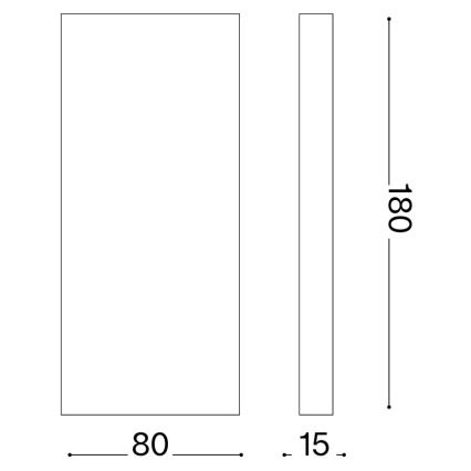 Ideal Lux - Aplique de pared LED exterior POST-IT LED/6W/12V CRI 90 latón