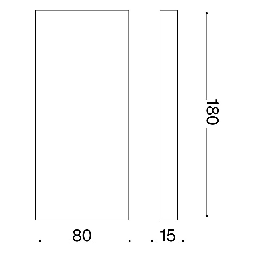 Ideal Lux - Aplique de pared LED exterior POST-IT LED/6W/12V CRI 90 latón