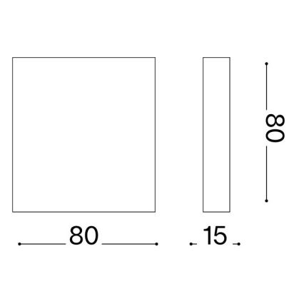Ideal Lux - Aplique de pared LED para exterior POST-IT LED/3W/12V CRI 90 blanco
