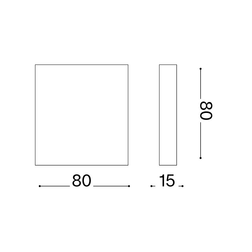 Ideal Lux - Aplique de pared LED para exterior POST-IT LED/3W/12V CRI 90 blanco