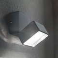 Ideal Lux - Aplique de pared LED para exteriores OMEGA LED/7W/230V CRI 90 IP54 antracita