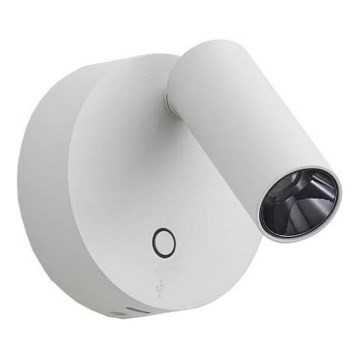 Ideal Lux - Aplique de pared LED regulable con control táctil ELF LED/3W/230V CRI 95 blanco