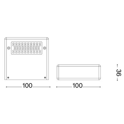 Ideal Lux - Aplique de pared LED TAB LED/24W/230V CRI 90 latón