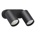 Ideal Lux - Aplique de pared LED tipo spot DYNAMITE 2xGU10/7W/230V CRI 90 negro