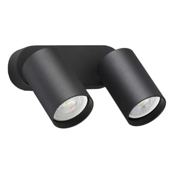 Ideal Lux - Aplique de pared LED tipo spot DYNAMITE 2xGU10/7W/230V CRI 90 negro