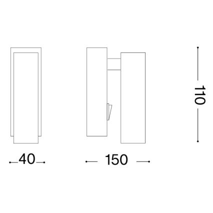 Ideal Lux - Aplique de pared LED tipo spot PAGE LED/3W/230V CRI 90 blanco