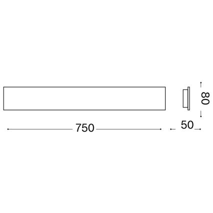 Ideal Lux - Aplique de pared LED ZIG ZAG LED/30W/230V 75 cm IRC 90 blanco