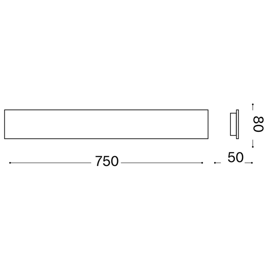 Ideal Lux - Aplique de pared LED ZIG ZAG LED/30W/230V 75 cm IRC 90 blanco