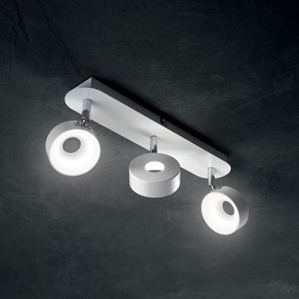 Ideal Lux - Aplique de pared orientable LED OBY 3xLED/6W/230V IRC 90 blanco