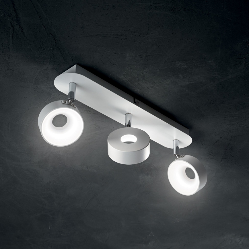 Ideal Lux - Aplique de pared orientable LED OBY 3xLED/6W/230V IRC 90 blanco