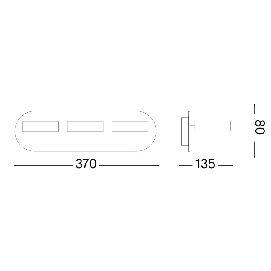 Ideal Lux - Aplique de pared orientable LED OBY 3xLED/6W/230V IRC 90 blanco