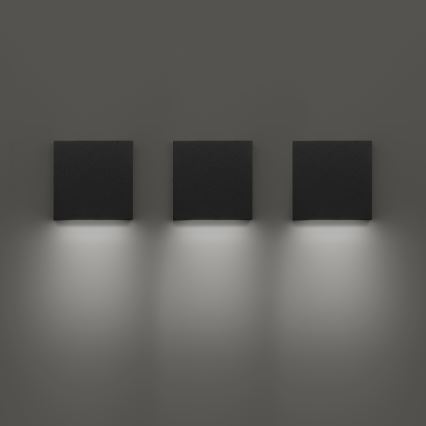 Ideal Lux - Aplique de pared para exterior POST-IT LED/3W/12V CRI 90 negro