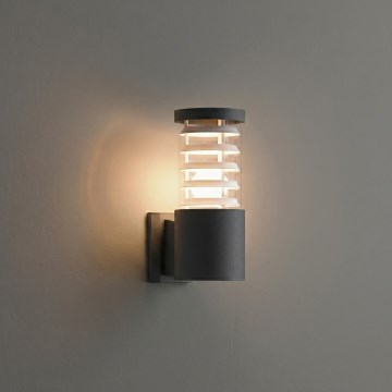 Ideal Lux - Aplique de pared para exteriores TRONCO 1xE27/42W/230V IP44 antracita