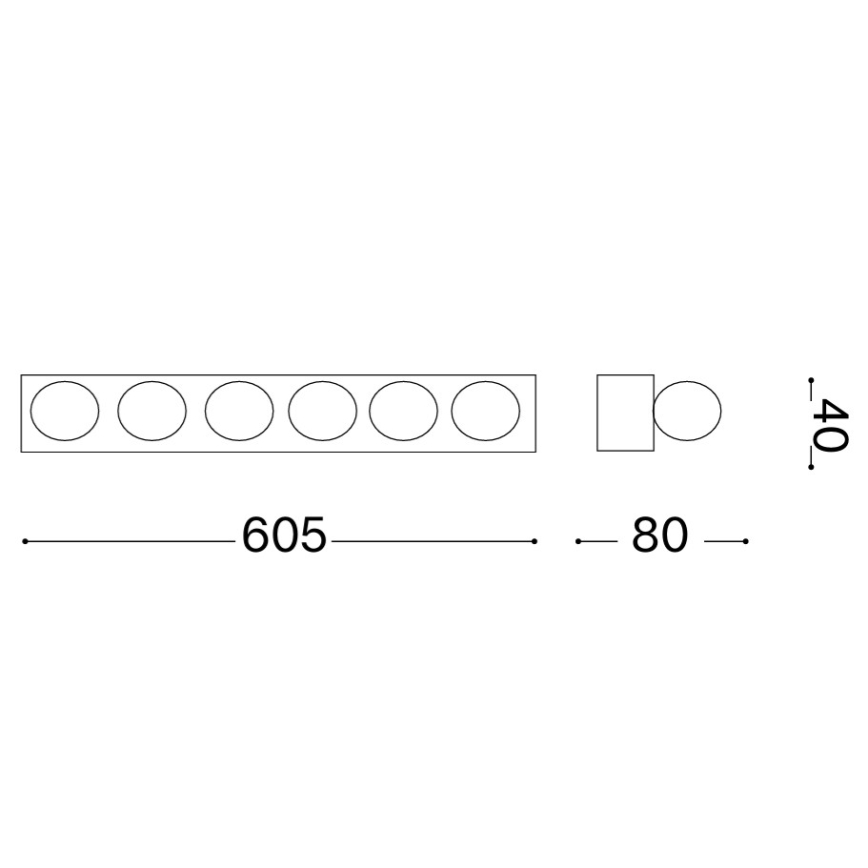 Ideal Lux - Aplique de pared PRIVE 6xE14/40W/230V blanco