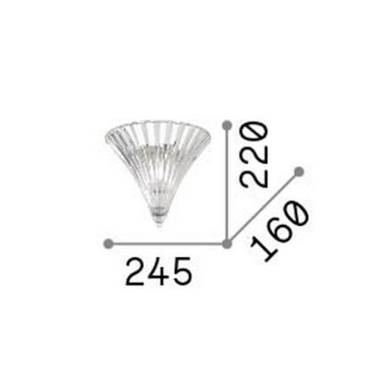 Ideal Lux - Aplique de pared SANTA 1xE14/40W/230V dorado