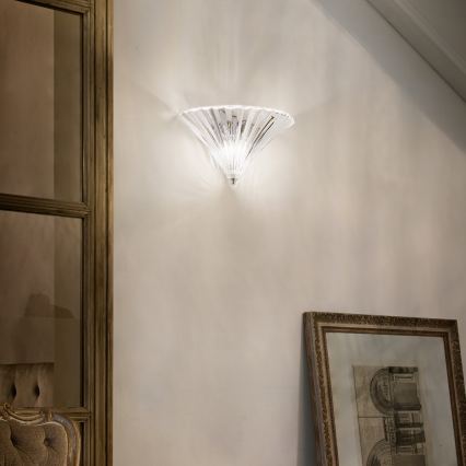 Ideal Lux - Aplique de pared SANTA 1xE14/40W/230V transparente