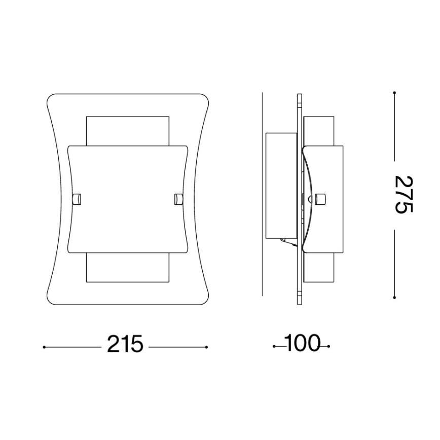 Ideal Lux - Aplique de pared TRIPLO 1xE27/60W/230V transparente