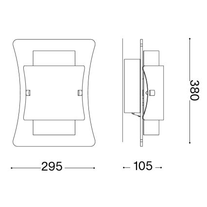 Ideal Lux - Aplique de pared TRIPLO 2xE27/60W/230V transparente