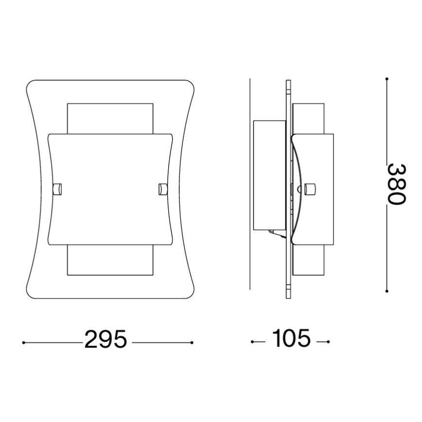Ideal Lux - Aplique de pared TRIPLO 2xE27/60W/230V transparente