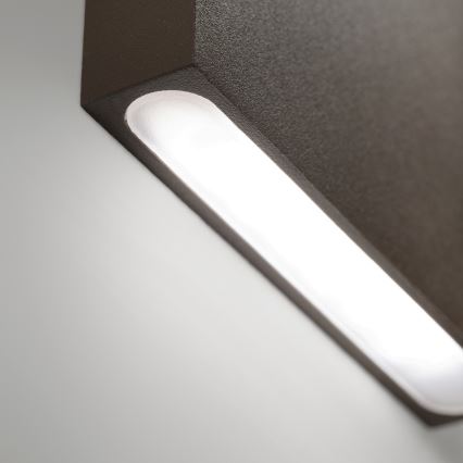 Ideal Lux - Aplique LED de exterior POST-IT LED/3W/12V CRI 90 marrón