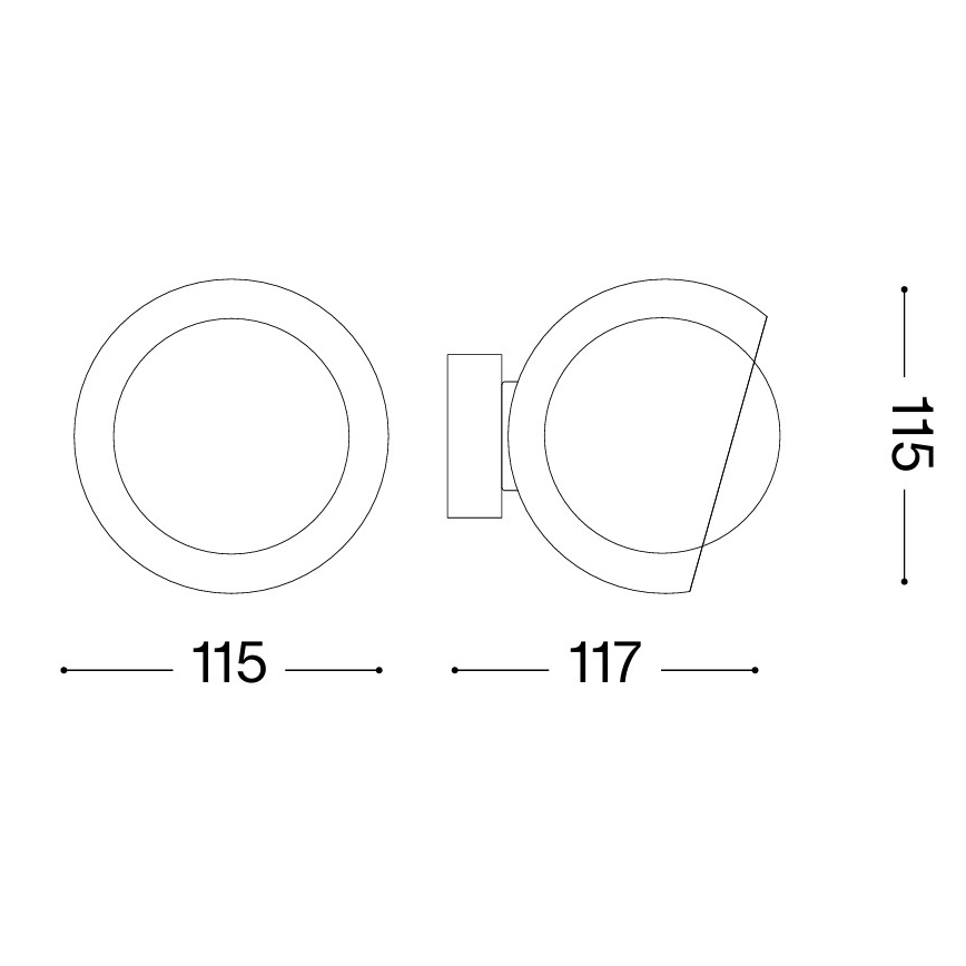 Ideal Lux - Aplique LED de pared BLOOM 1xG9/3W/230V dorado/beige ahumado