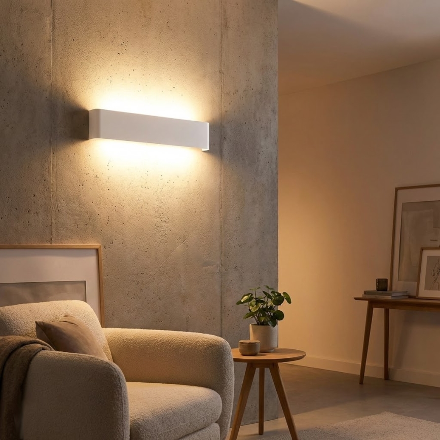 Ideal Lux - Aplique LED de pared DELTA 37W/230V 3000K 110 cm CRI 90 blanco