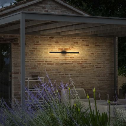 Ideal Lux - Aplique mural exterior LED LINEA/20W/230V CRI 90 104 cm IP54 negro