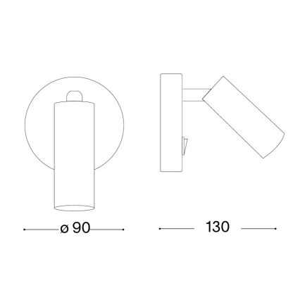 Ideal Lux - Aplique LED de pared orientable PAGE LED/3W/230V CRI 90 blanco