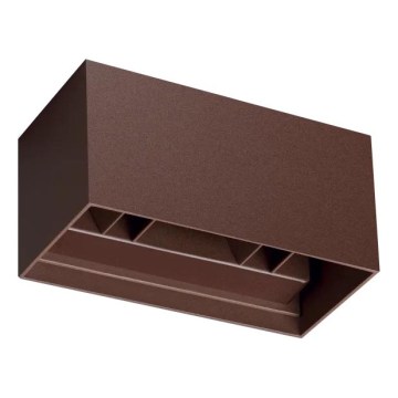 Ideal Lux - Aplique LED de pared para exterior ATOM LED/25W/230V CRI 90 IP54 marrón