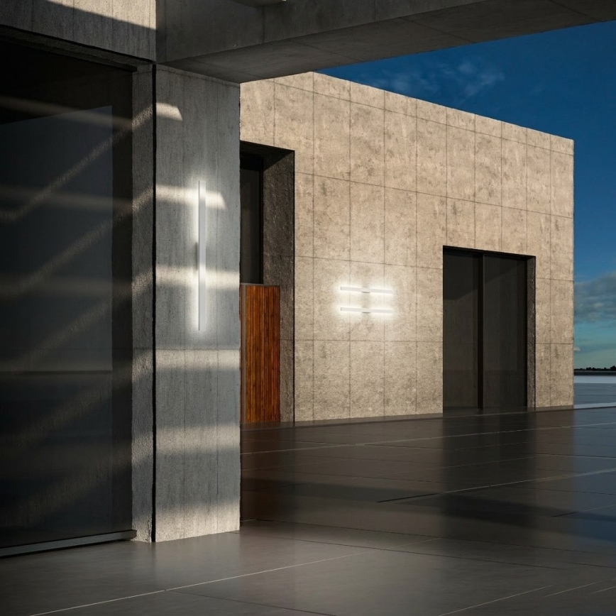 Ideal Lux - Aplique de pared LED para exterior LINEA LED/23W/230V CRI 90 144 cm IP54 blanco